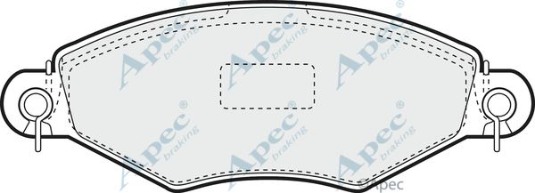 APEC BRAKING stabdžių trinkelių rinkinys, diskinis stabdys PAD1041